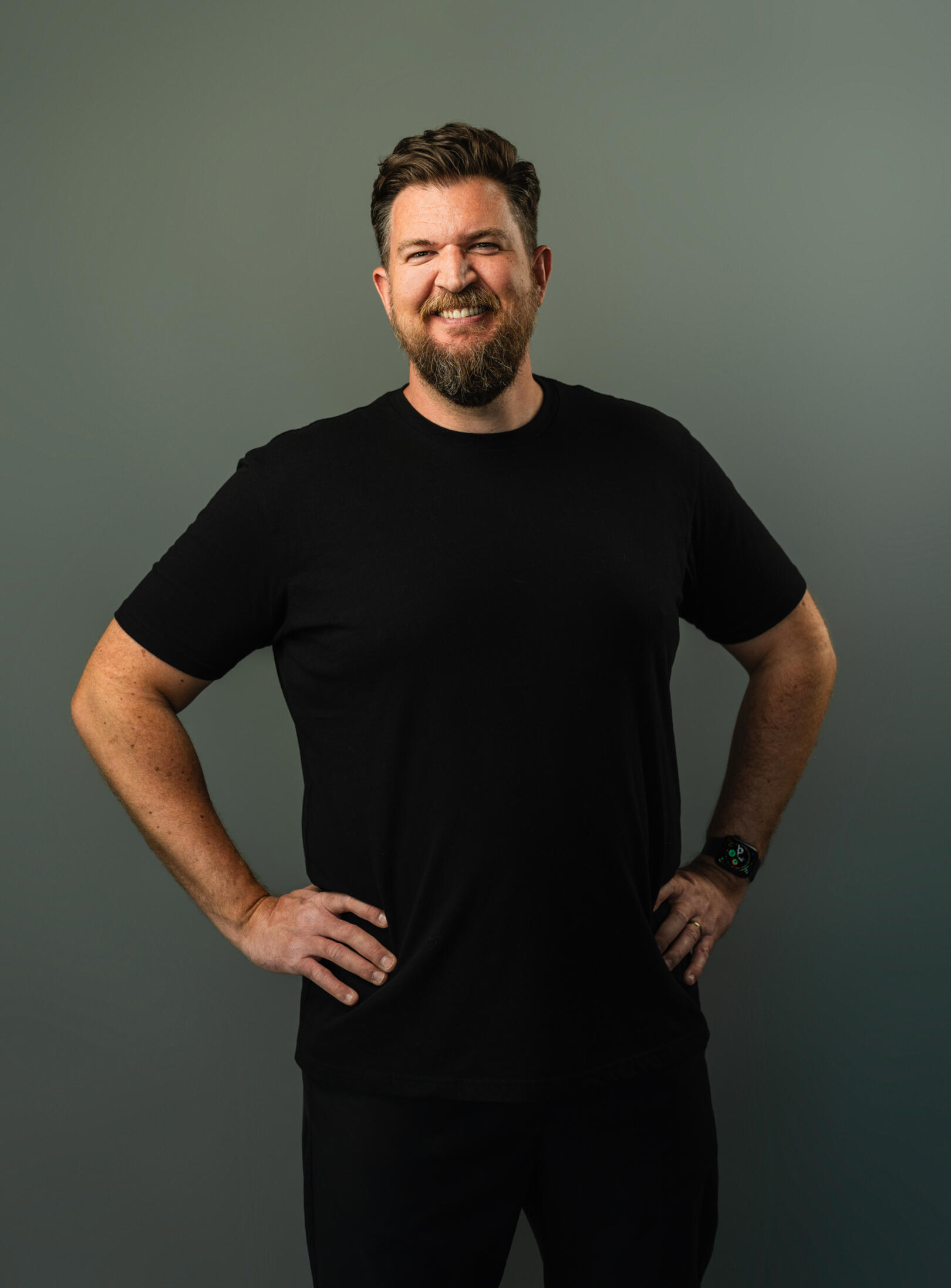 Justin Runyon at the Runyon Coffee booth.